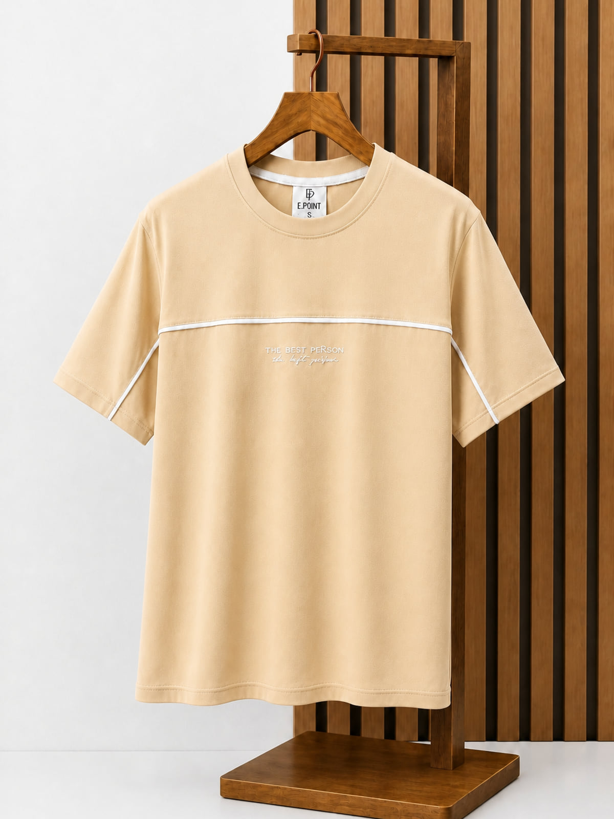 The Best Person Piped T-Shirt — Dune