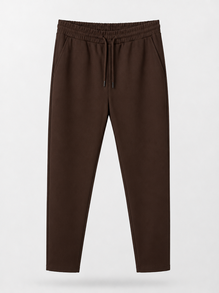 Brown drawstring trousers