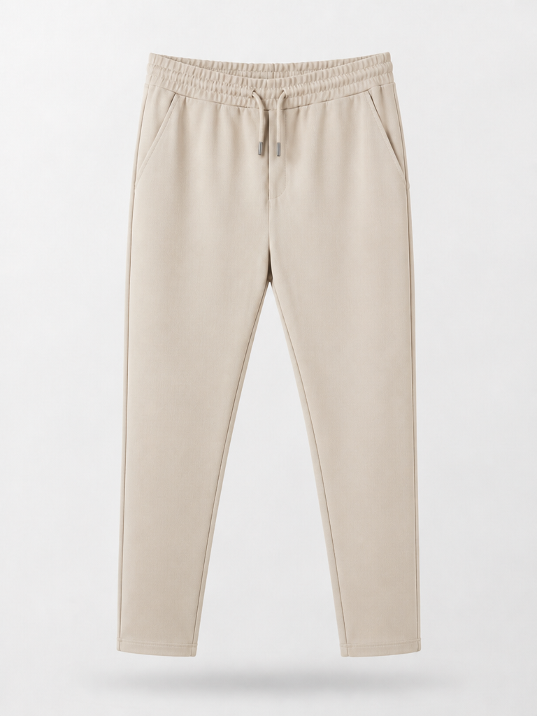 Sand drawstring trousers