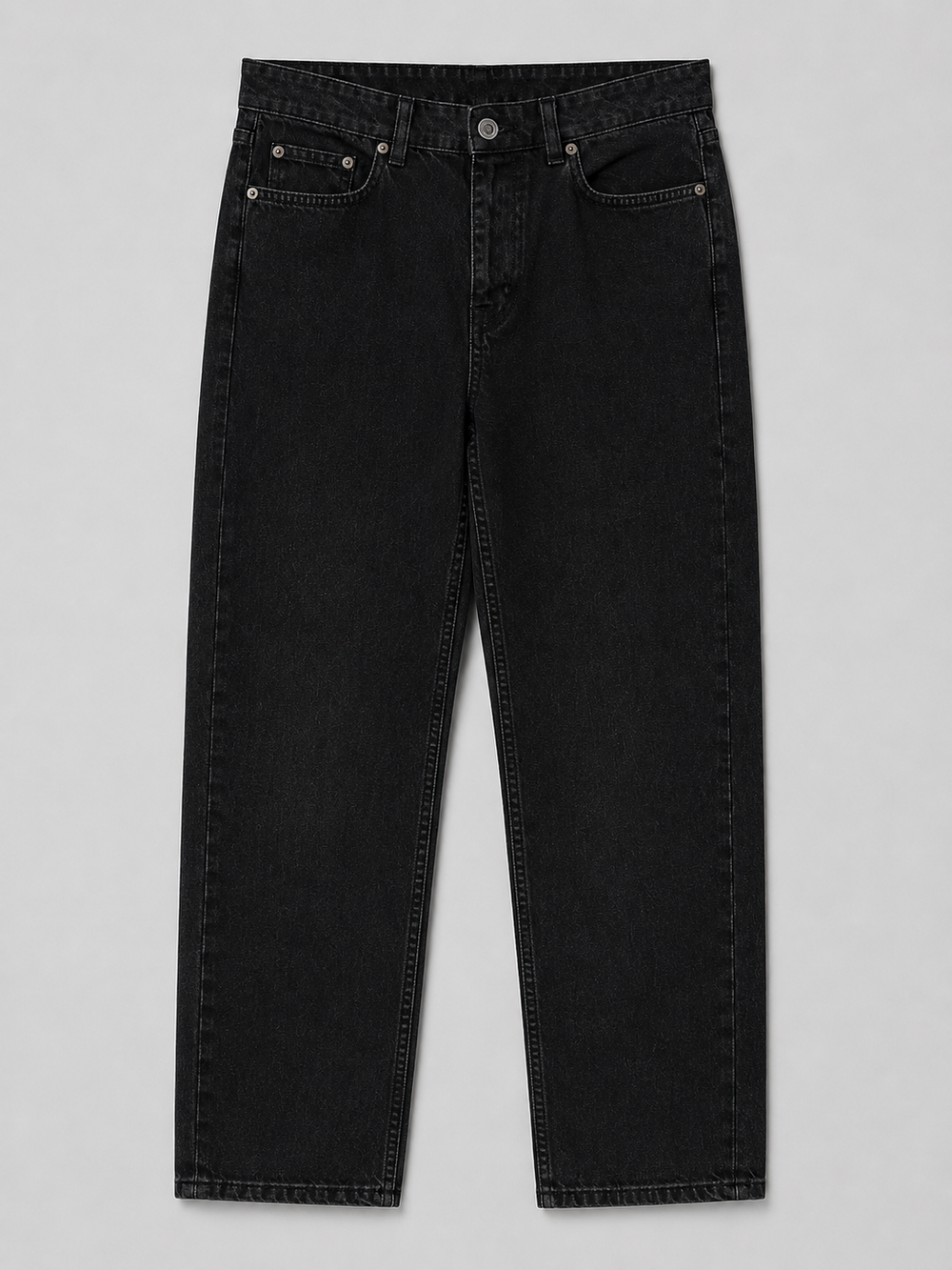 Black straight leg jeans