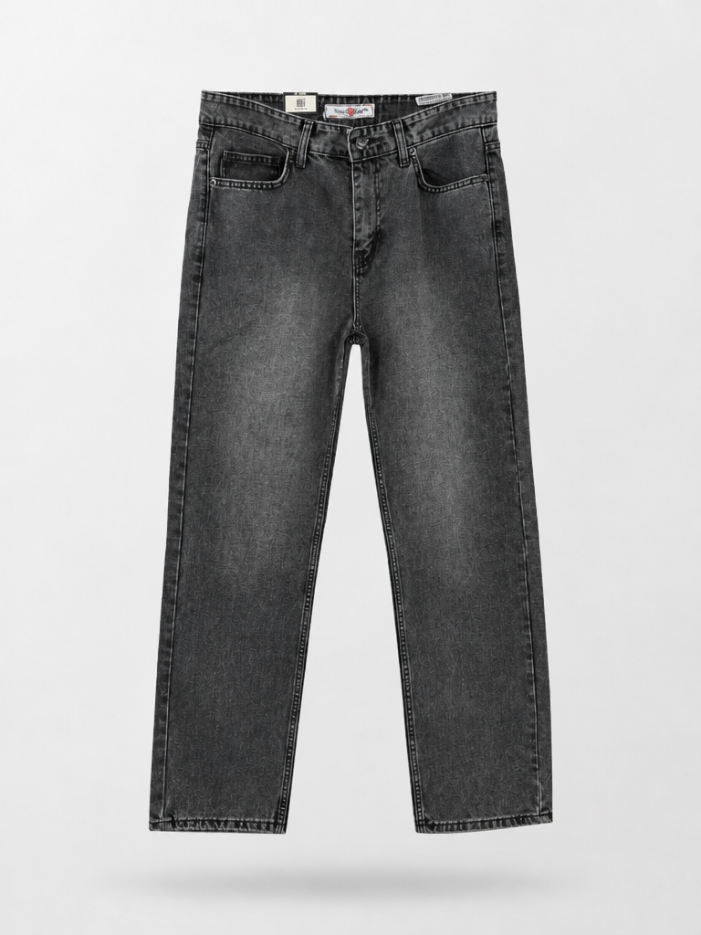 Grey straight leg jeans