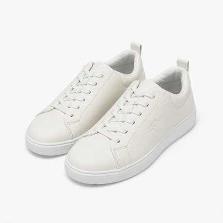 Pebbled Cupsole Sneakers, Cream